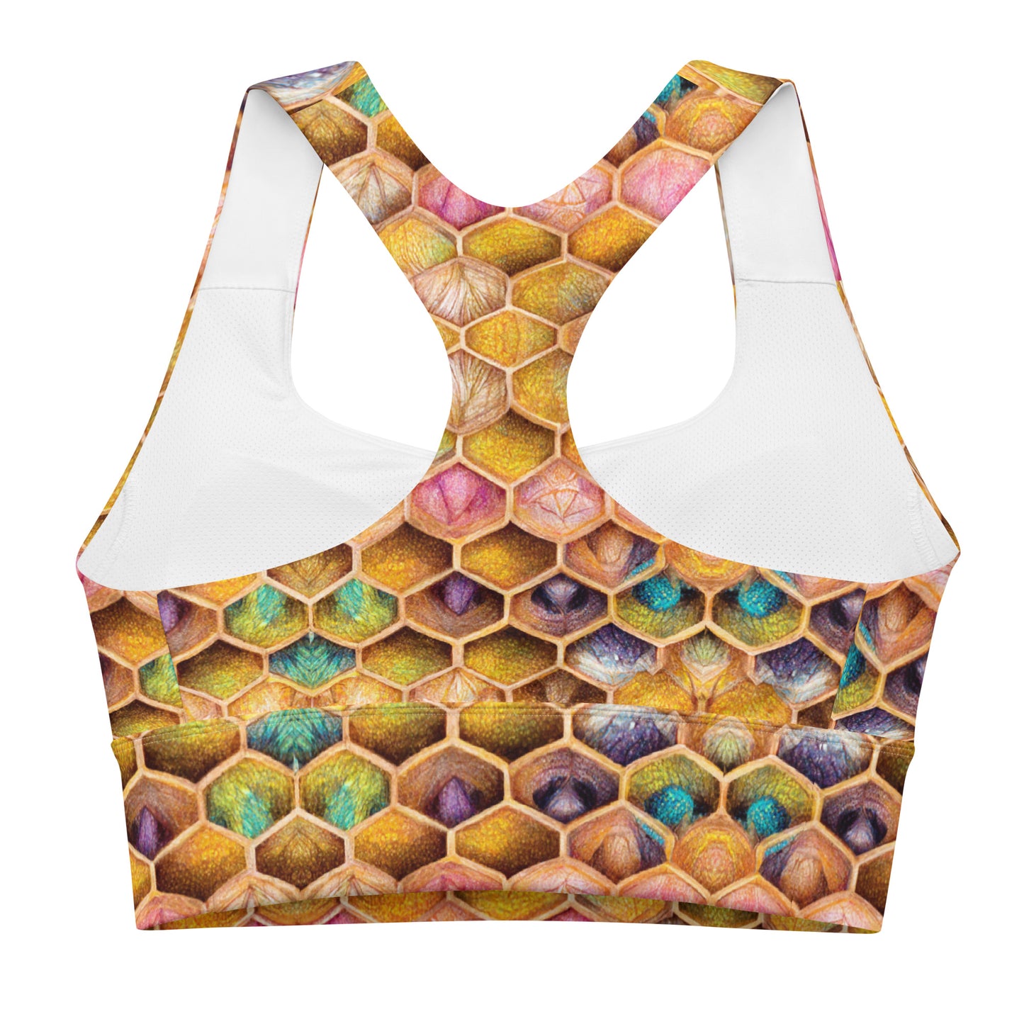 Rainbow Hive Radiance Longline sports bra