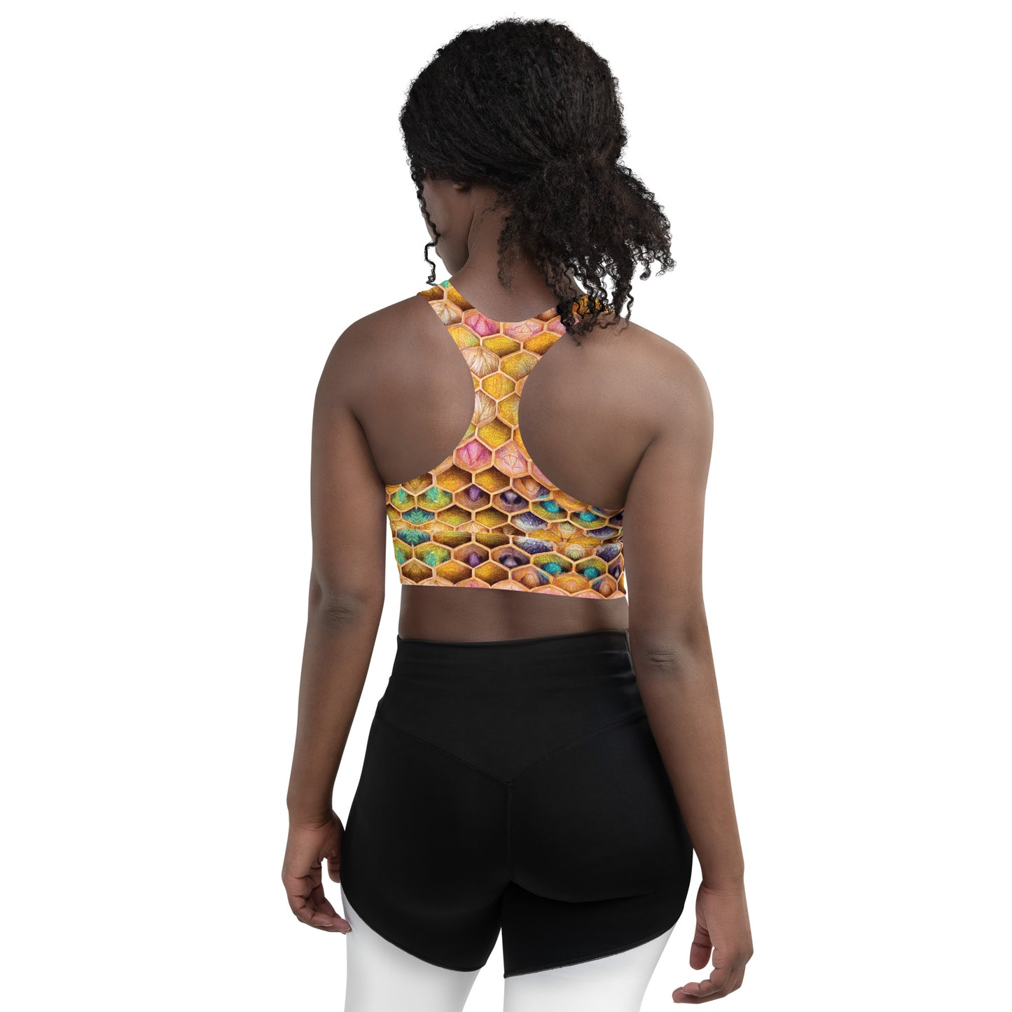 Rainbow Hive Radiance Longline sports bra