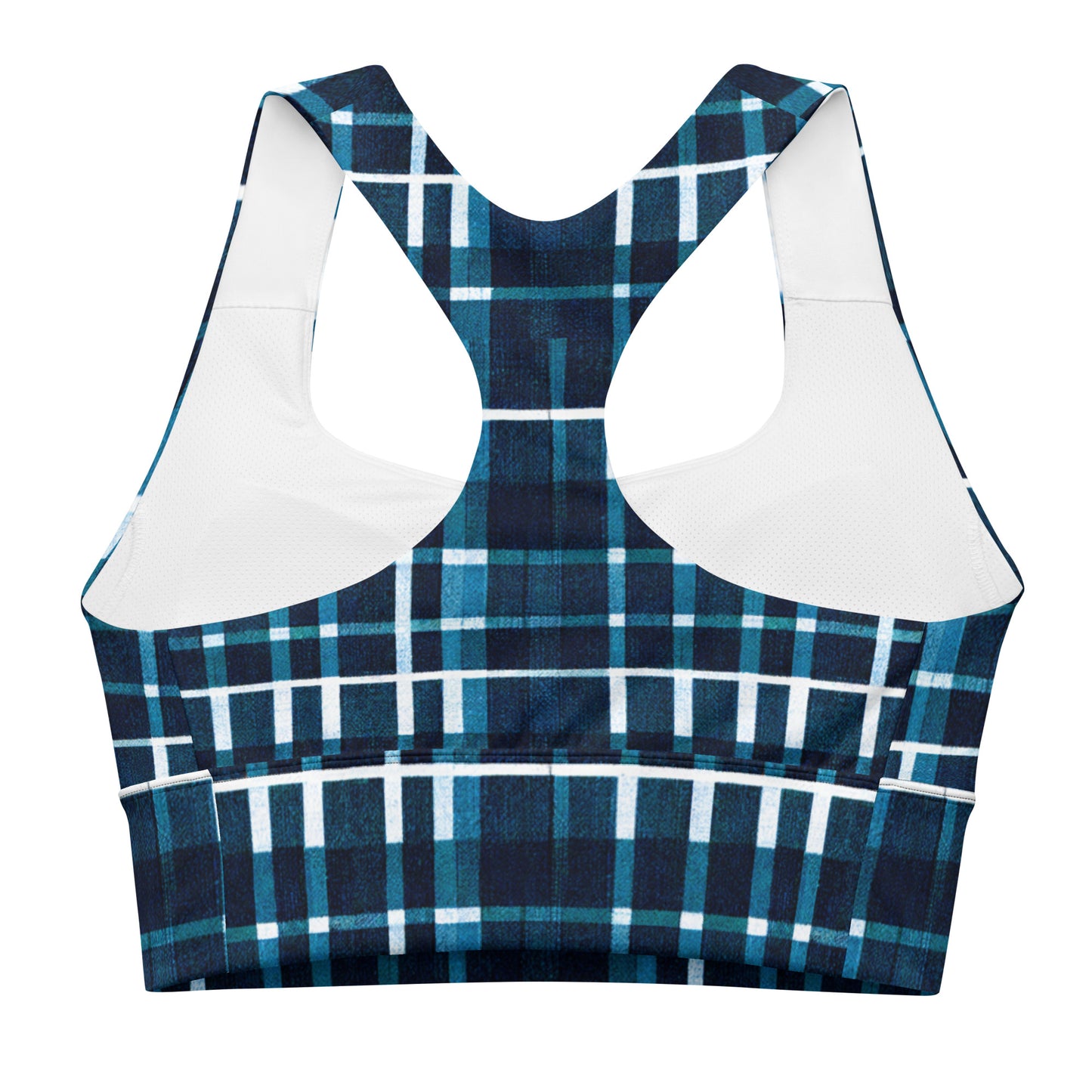 Royal Blue Scottish Heritage Longline sports bra