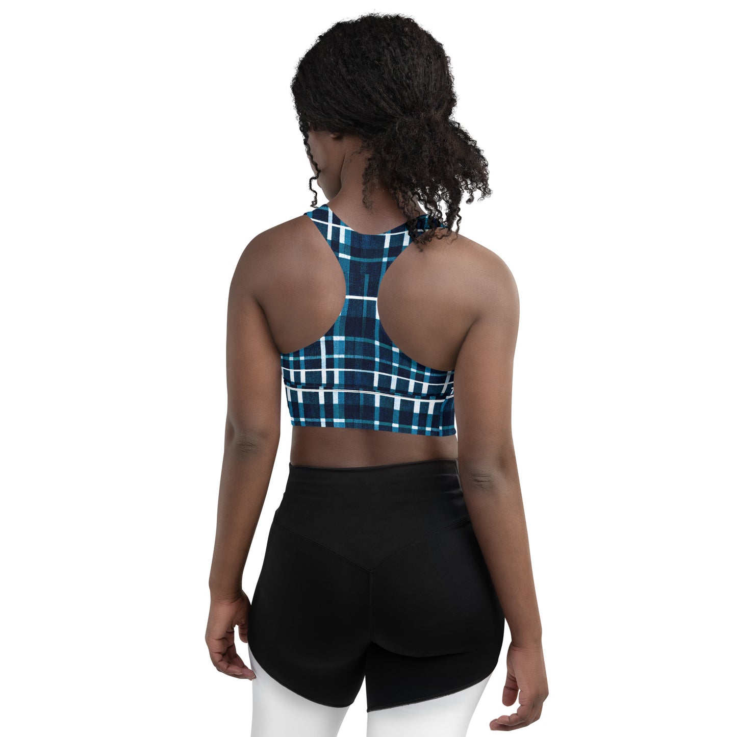 Royal Blue Scottish Heritage Longline sports bra