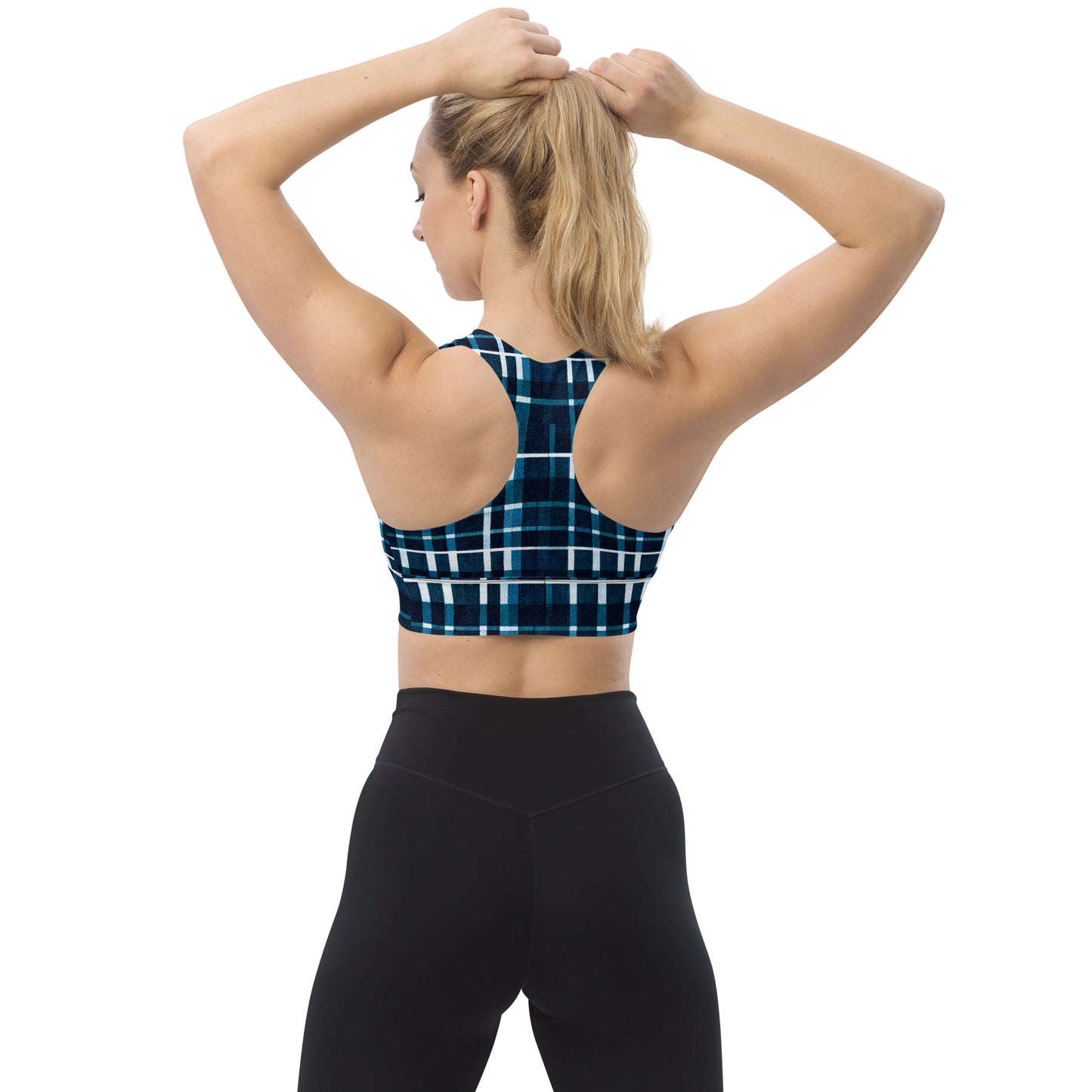 Royal Blue Scottish Heritage Longline sports bra