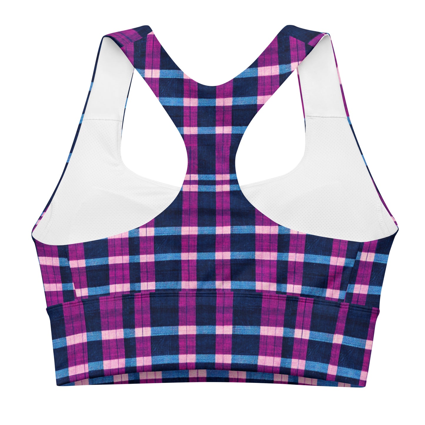 Royal Highlander Plaid Longline sports bra