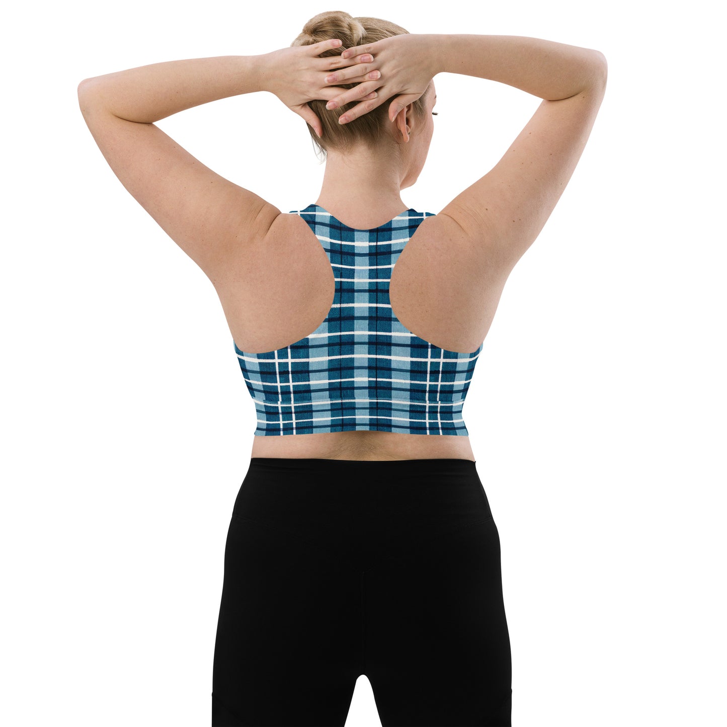 Scotsman’s Skyward Plaid Longline sports bra