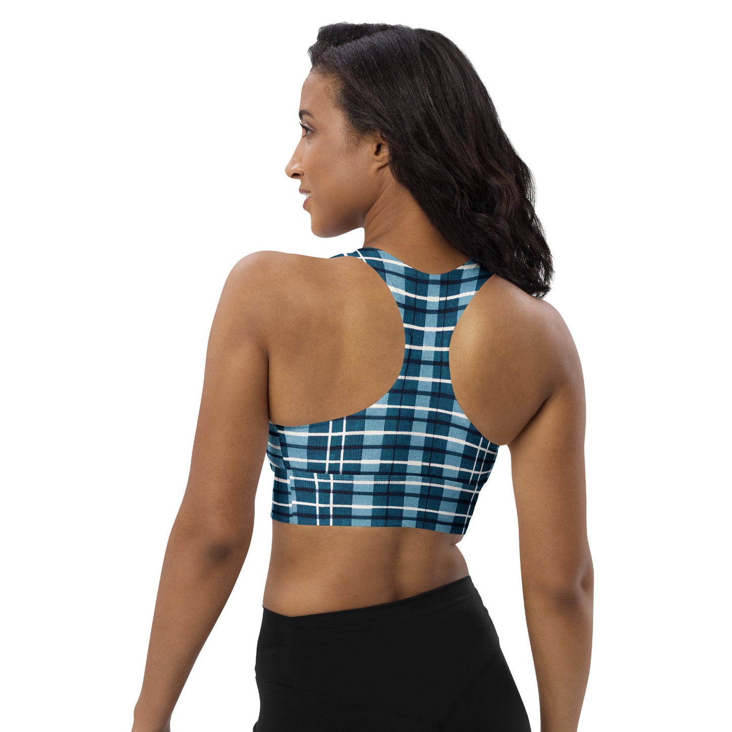 Scotsman’s Skyward Plaid Longline sports bra