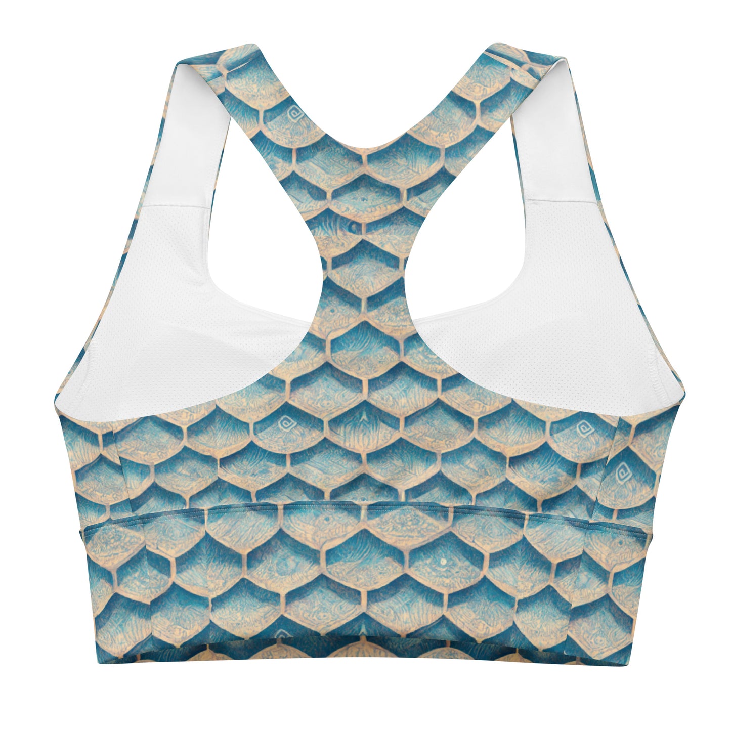 Seafoam Scales Longline sports bra