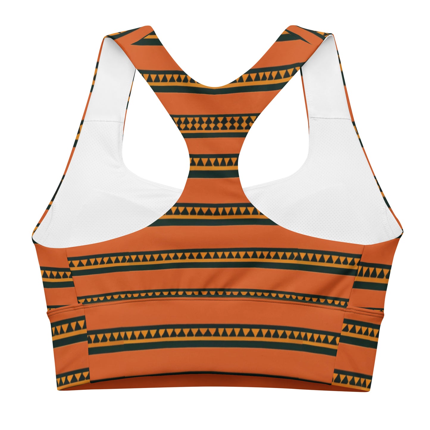 Timbuktu Tangerine Tapestry Longline sports bra