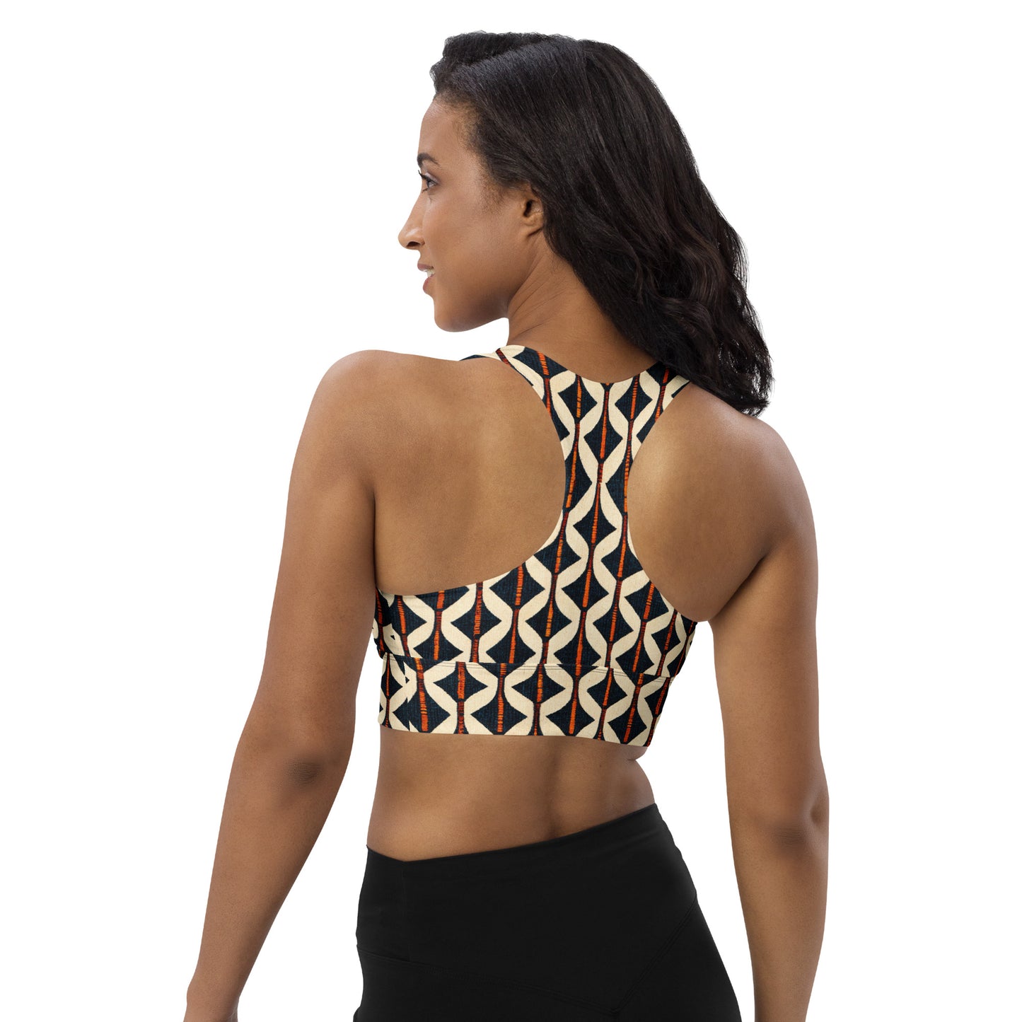 Tribal Tones In Harmony Longline sports bra