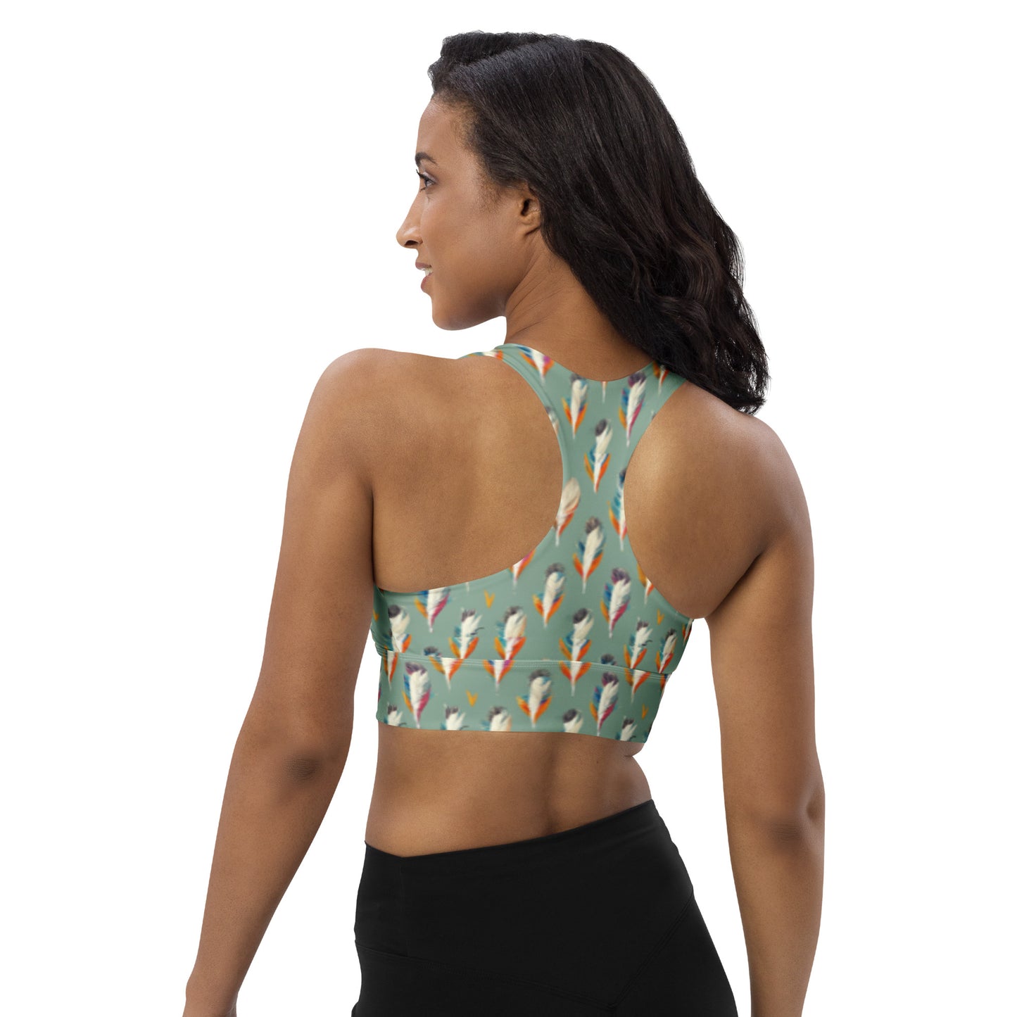 Tropical Birdsong Longline sports bra