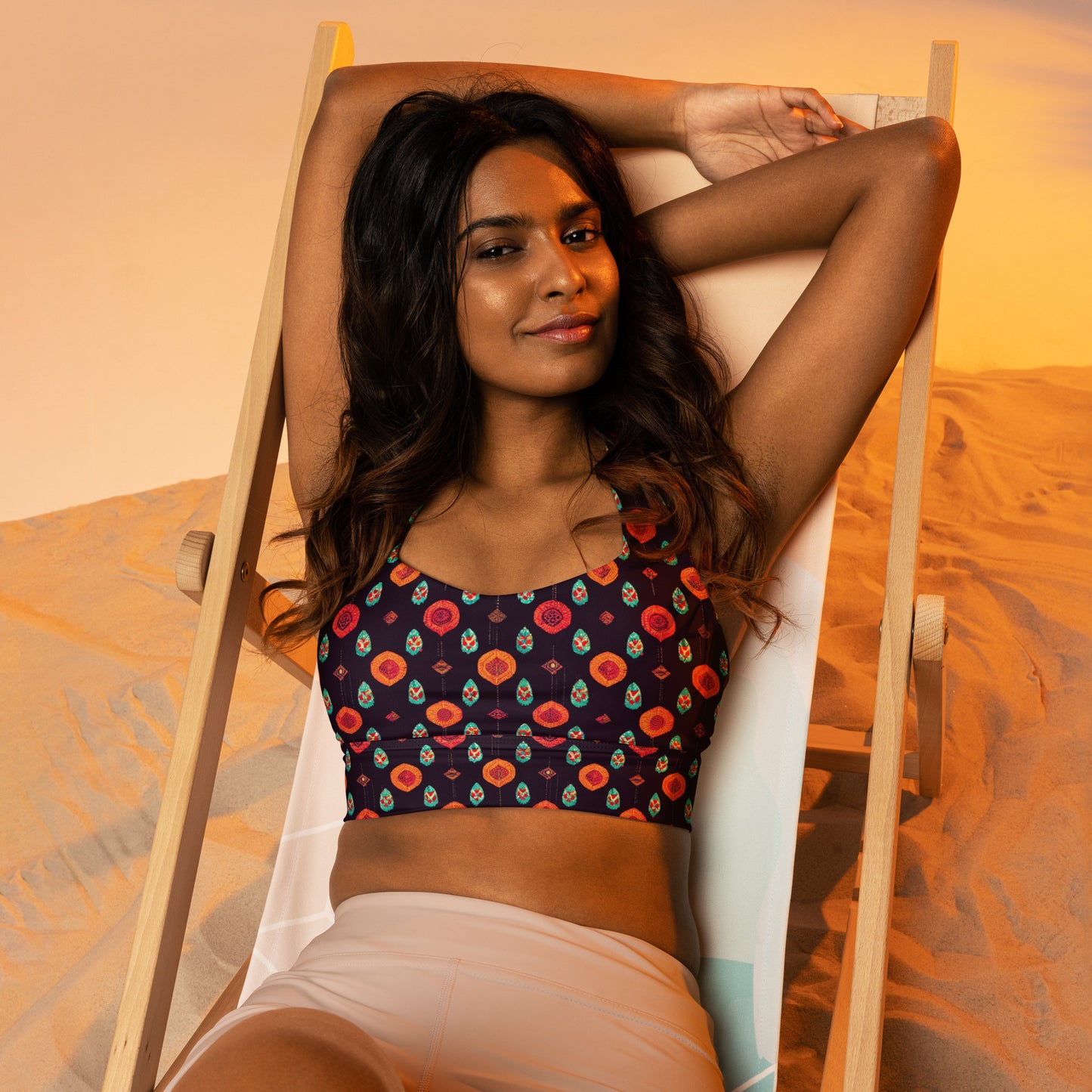 Free Spirited Flora Longline sports bra