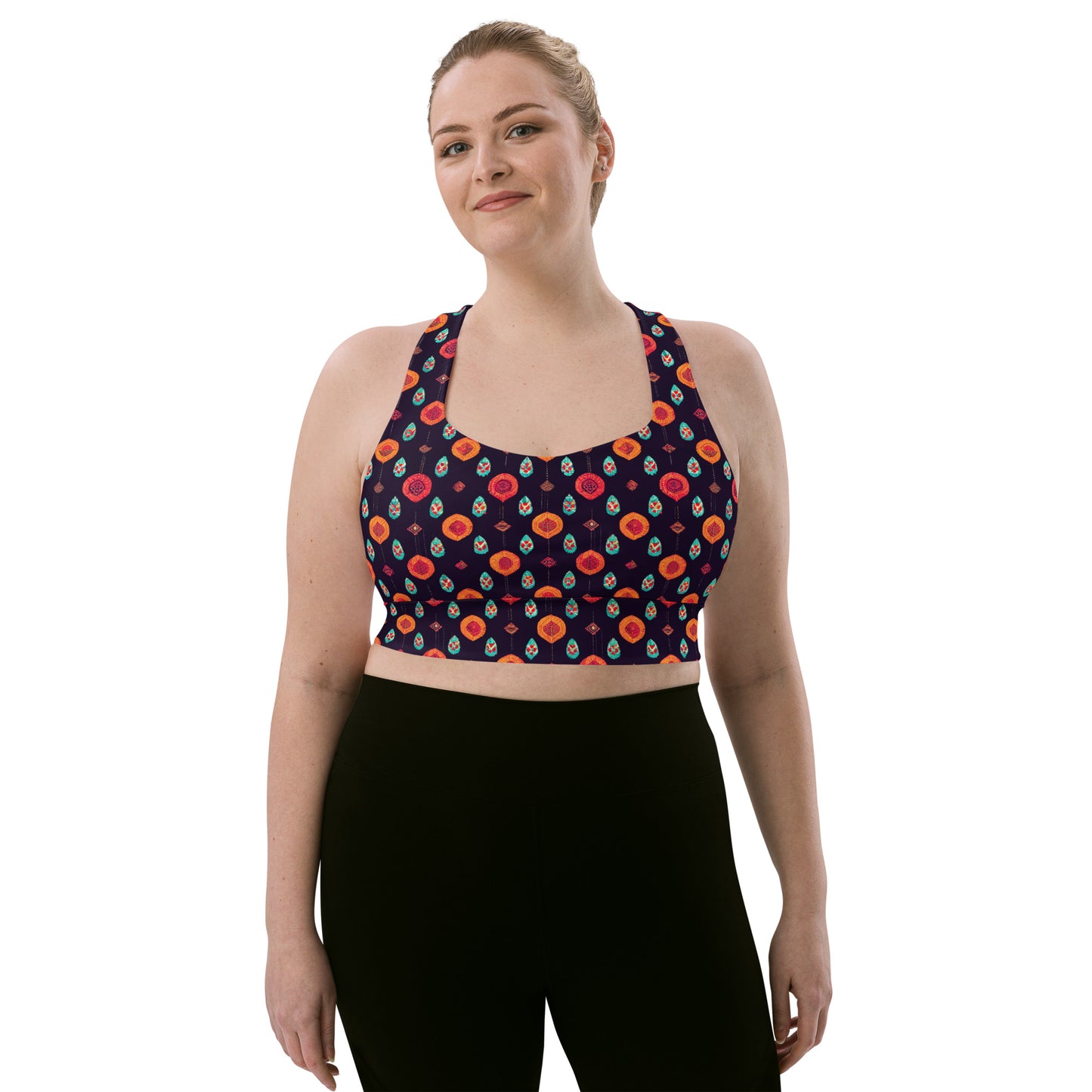 Free Spirited Flora Longline sports bra