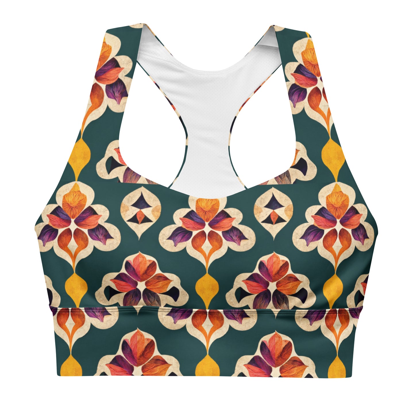 Ifrane’s Rainbow Blossoms Longline sports bra