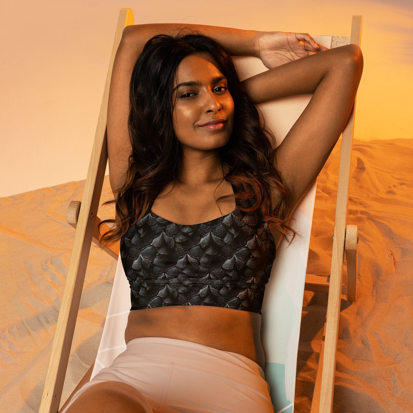 Onyxxor, the Cliff Sentinel Dragon Longline sports bra