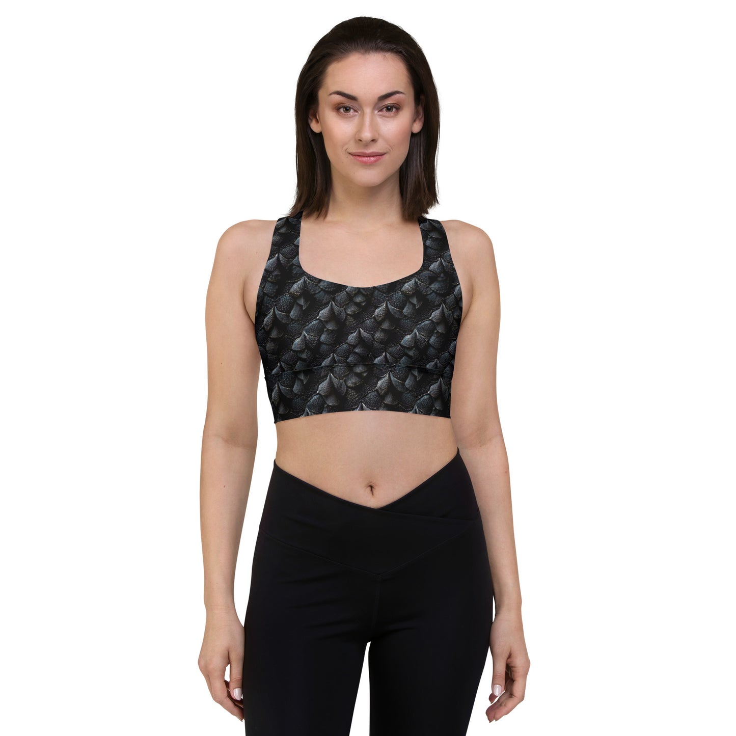 Onyxxor, the Cliff Sentinel Dragon Longline sports bra