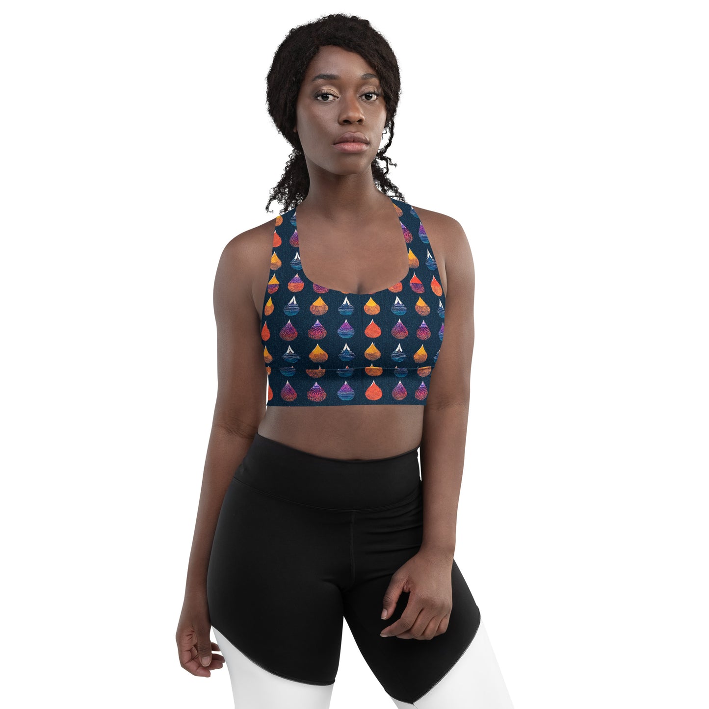 Prismatic Precipitation Longline sports bra