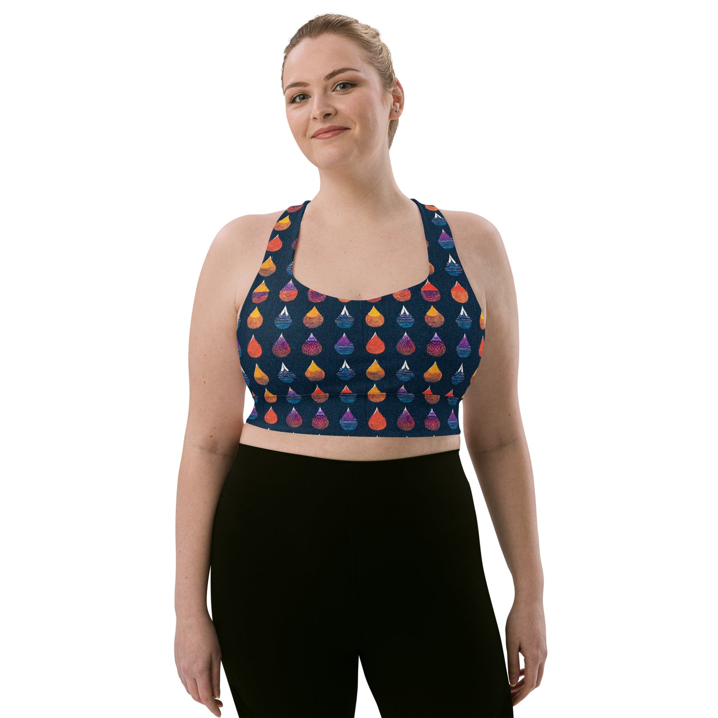 Prismatic Precipitation Longline sports bra