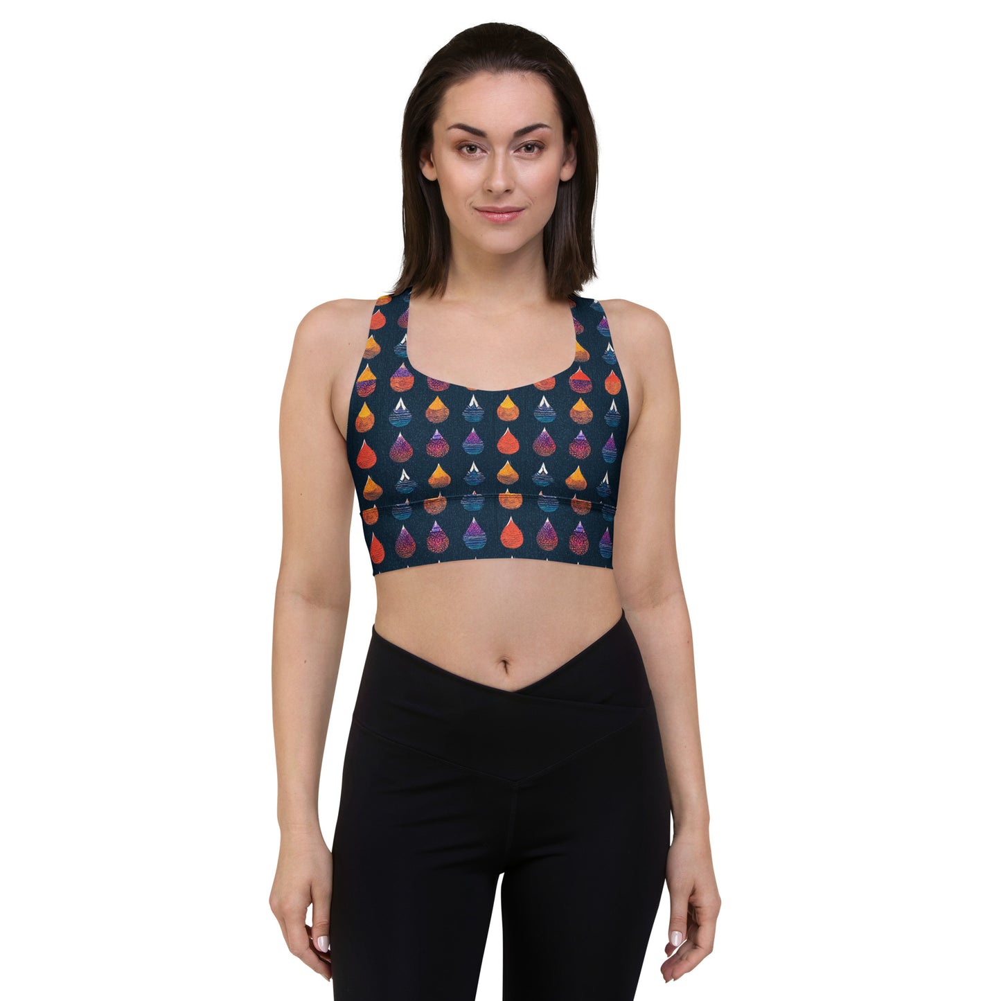 Prismatic Precipitation Longline sports bra