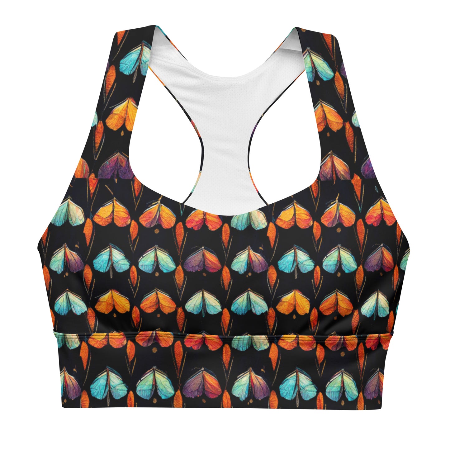 Quilted Wings Longline sports bra