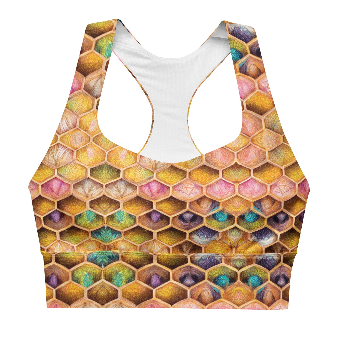 Rainbow Hive Radiance Longline sports bra