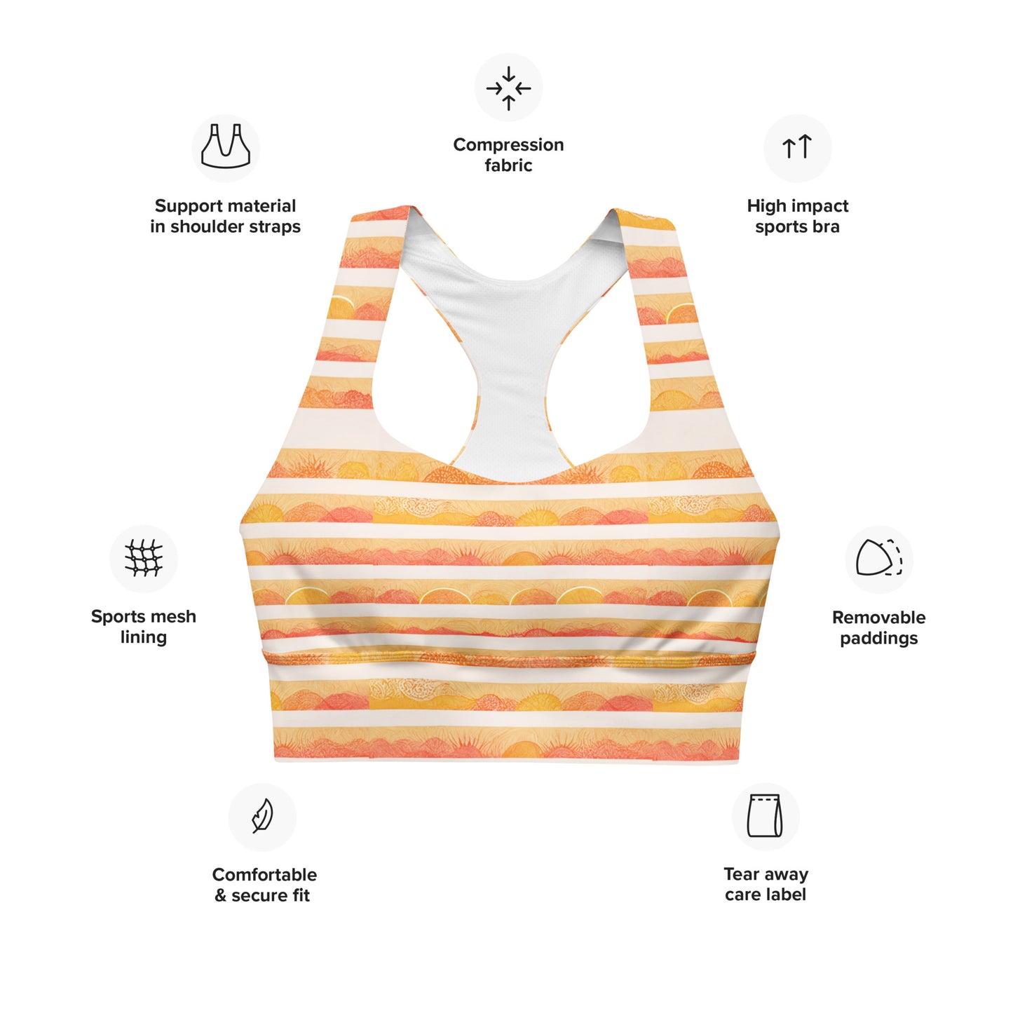 Rising Sun Longline sports bra