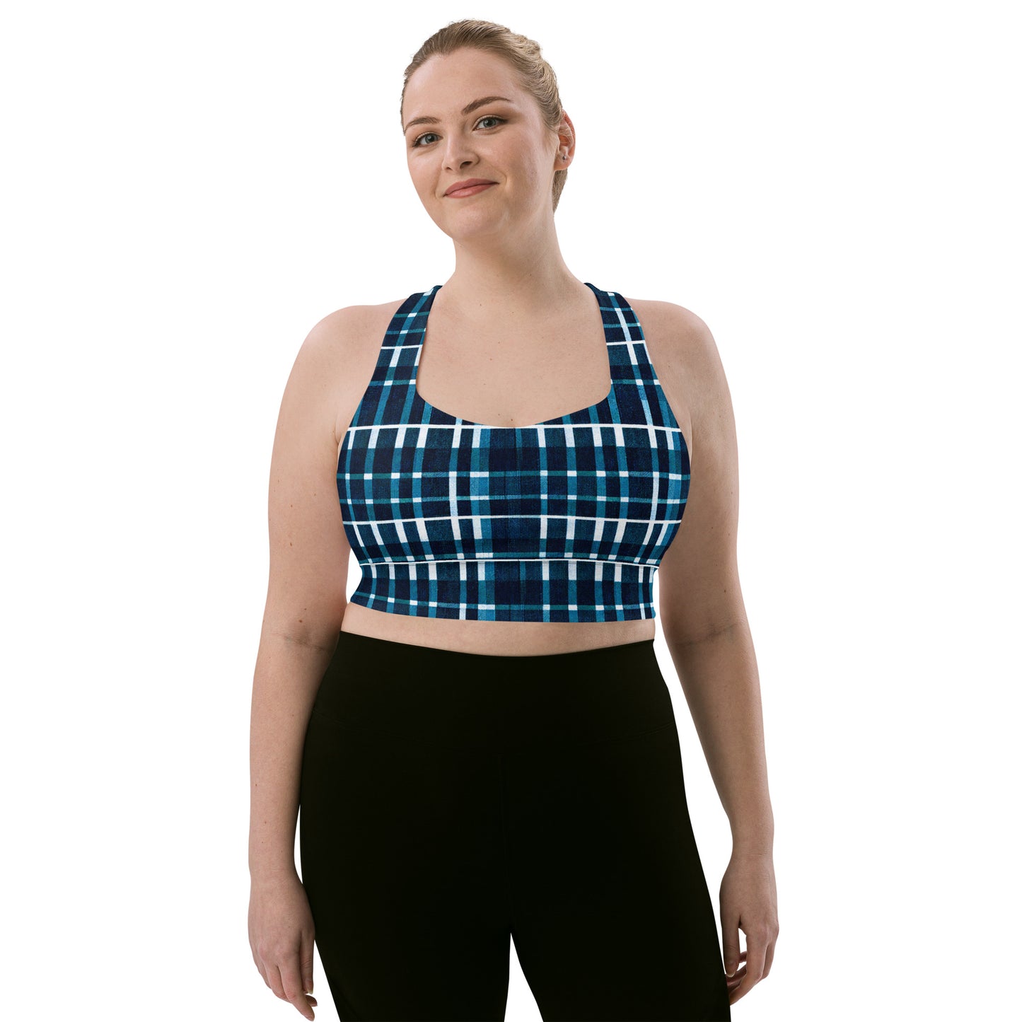 Royal Blue Scottish Heritage Longline sports bra