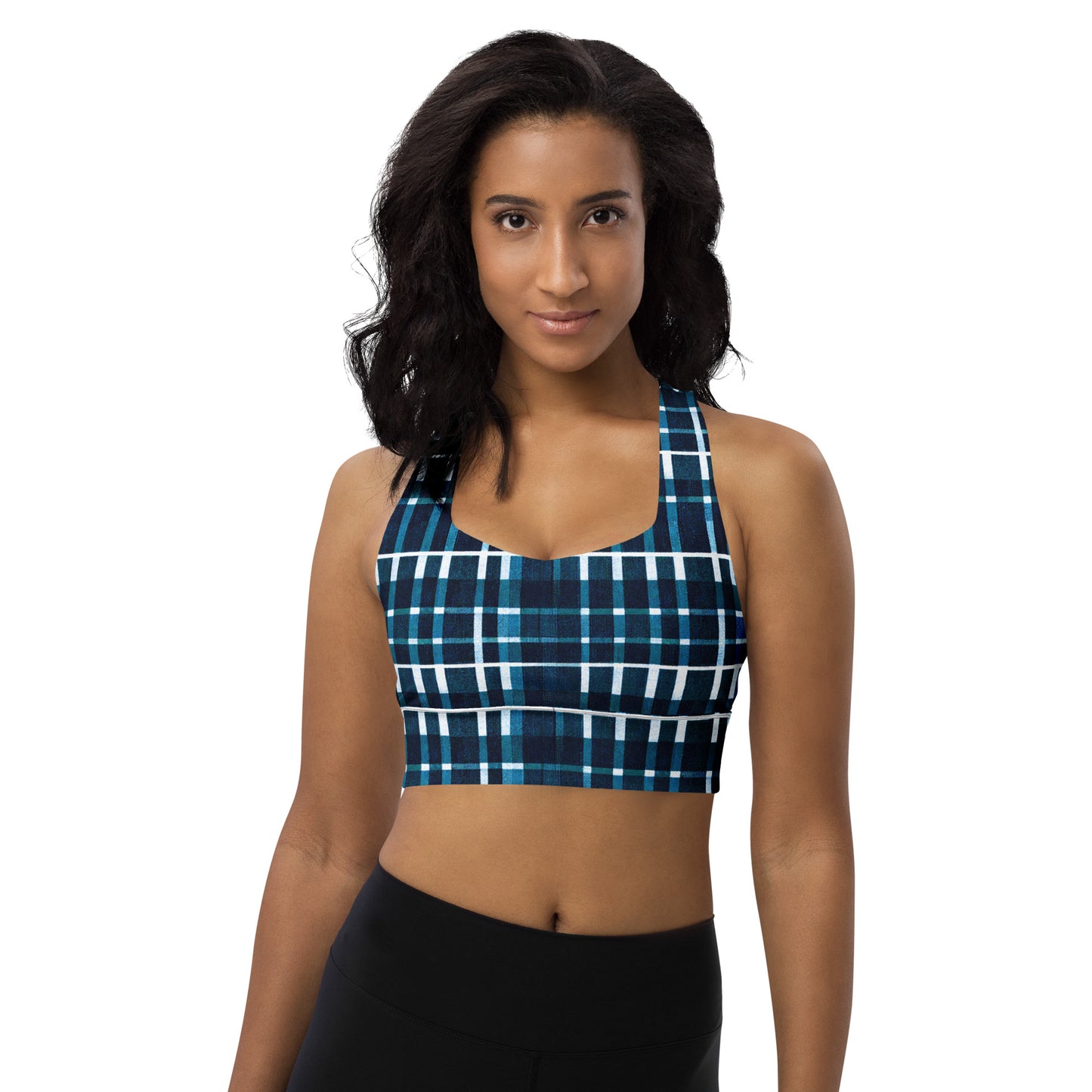 Royal Blue Scottish Heritage Longline sports bra