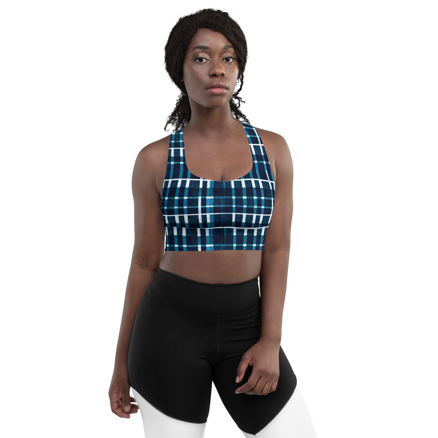 Royal Blue Scottish Heritage Longline sports bra