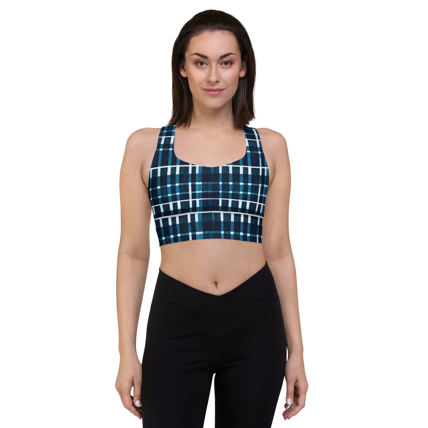 Royal Blue Scottish Heritage Longline sports bra