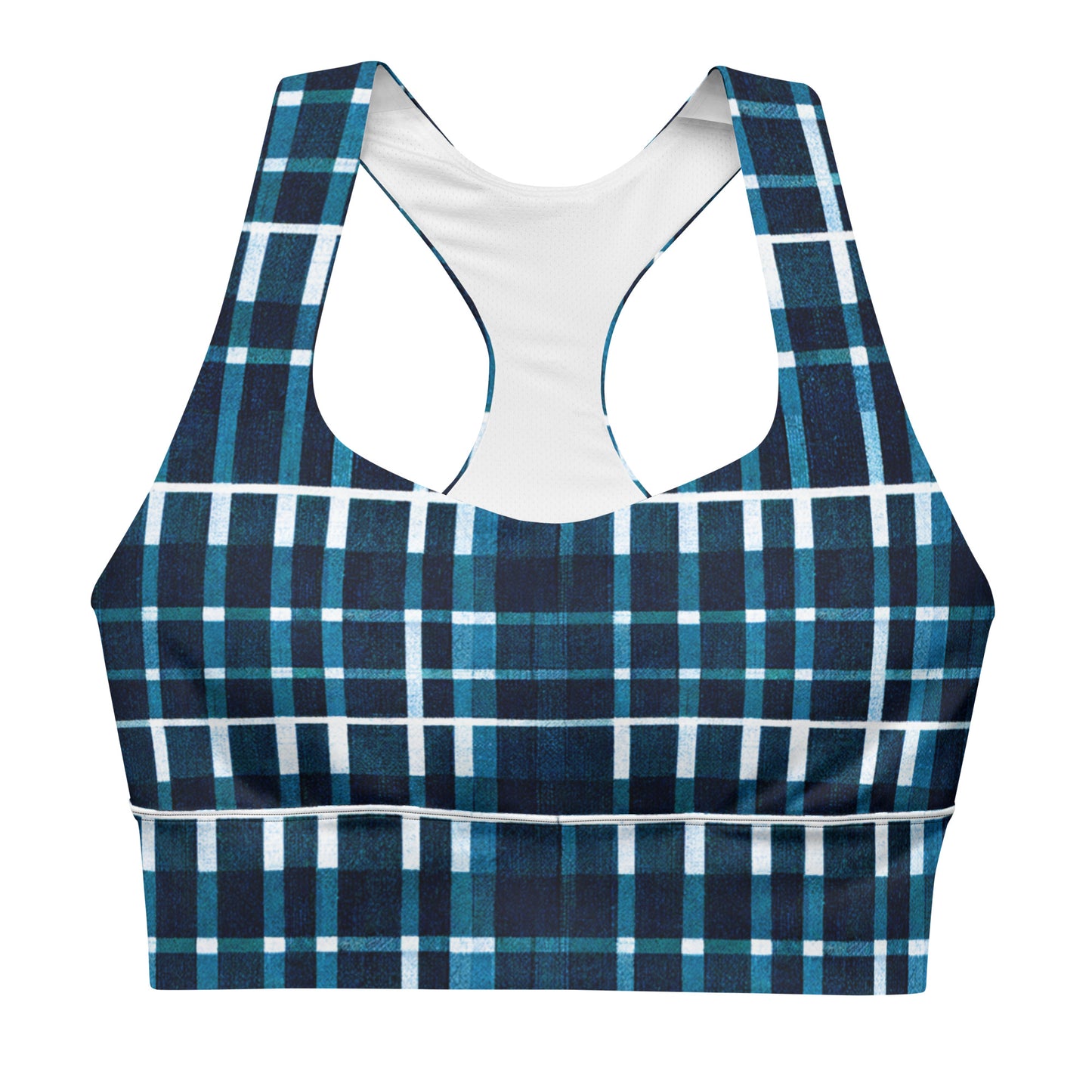 Royal Blue Scottish Heritage Longline sports bra