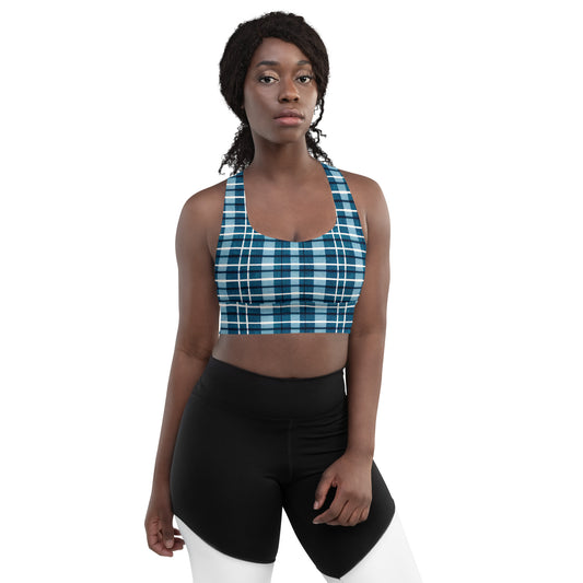 Scotsman’s Skyward Plaid Longline sports bra