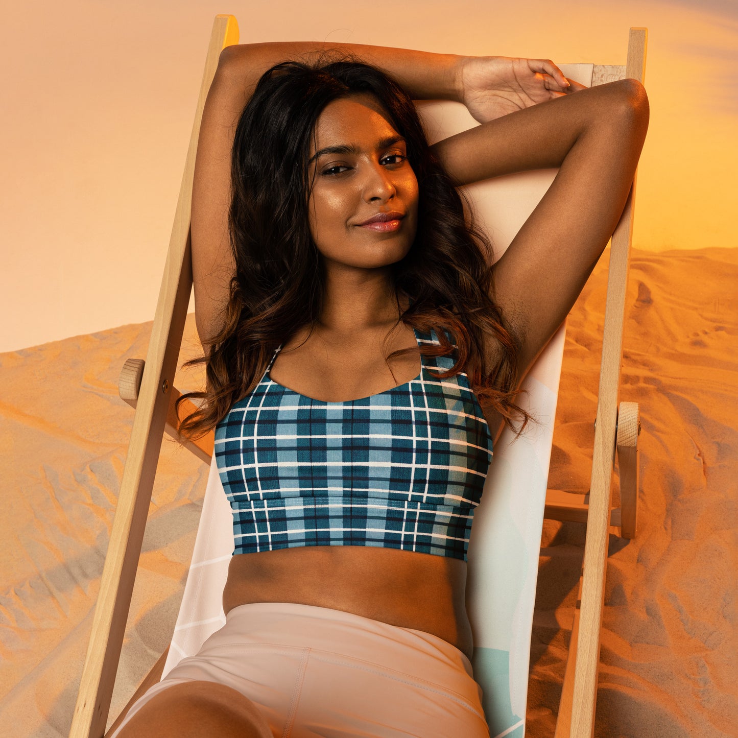 Scotsman’s Skyward Plaid Longline sports bra