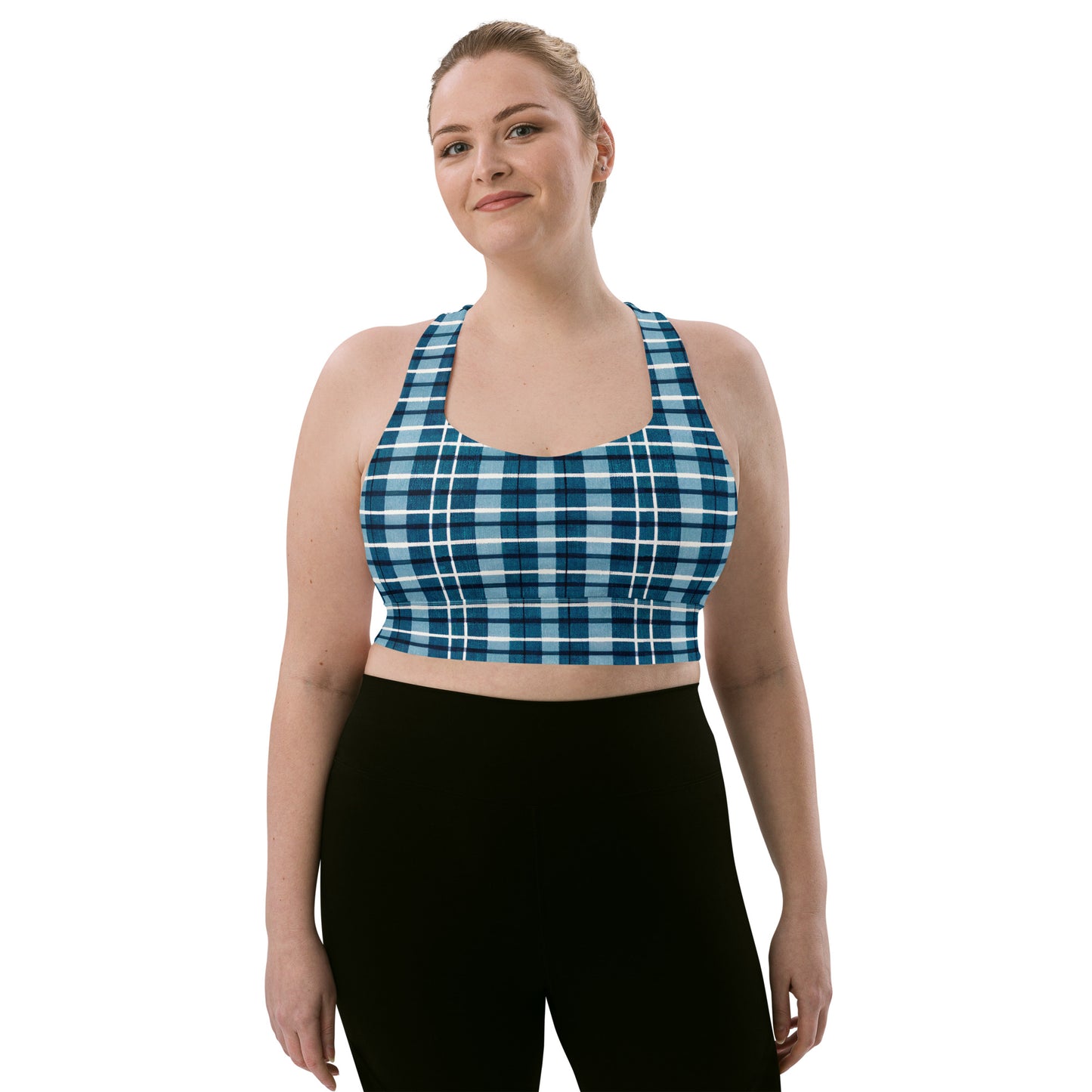 Scotsman’s Skyward Plaid Longline sports bra