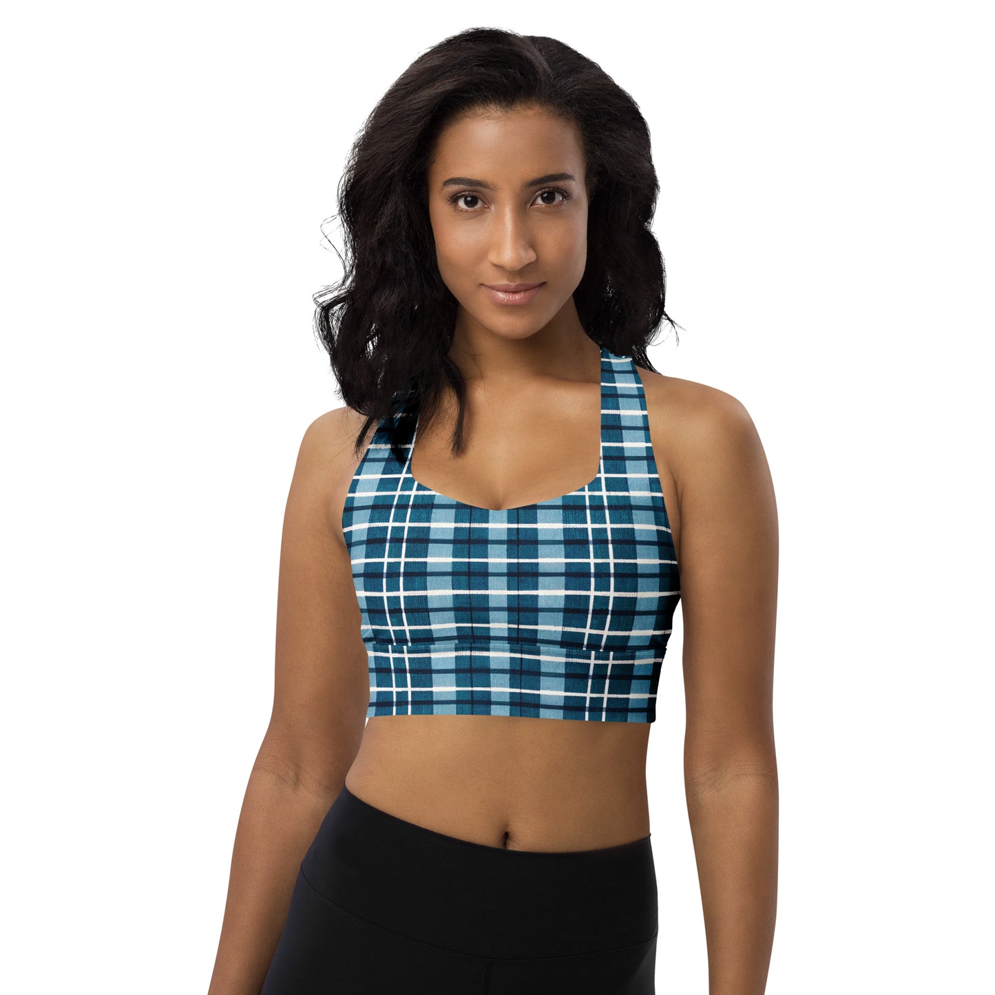 Scotsman’s Skyward Plaid Longline sports bra