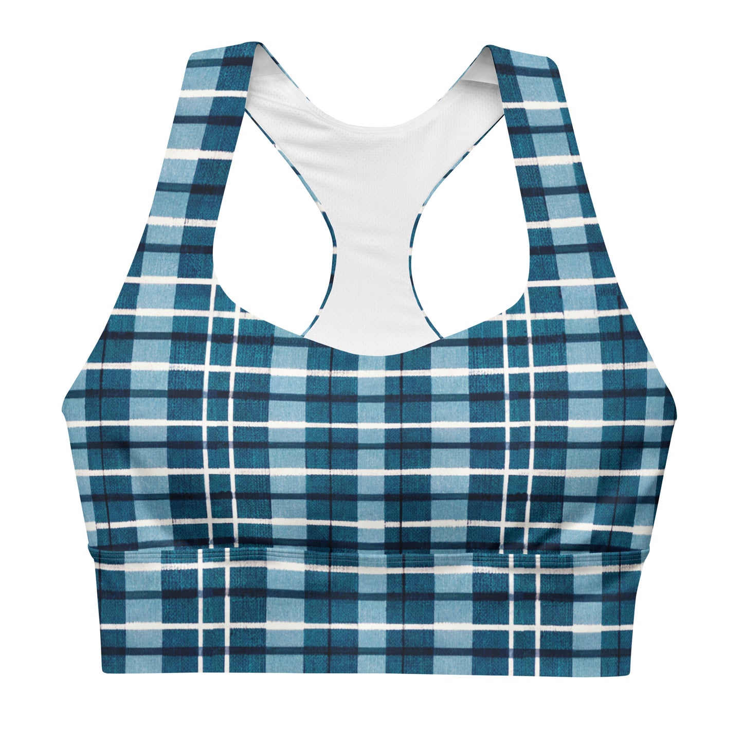 Scotsman’s Skyward Plaid Longline sports bra