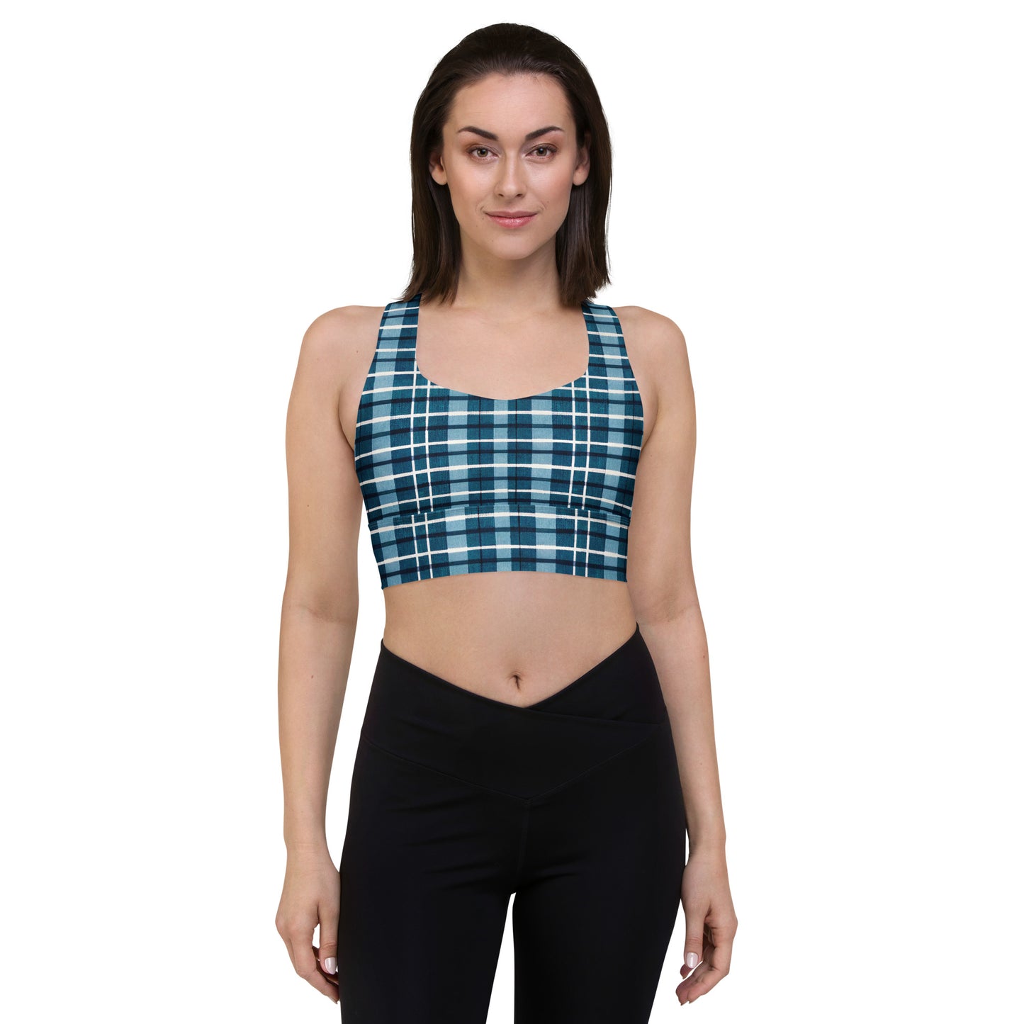 Scotsman’s Skyward Plaid Longline sports bra