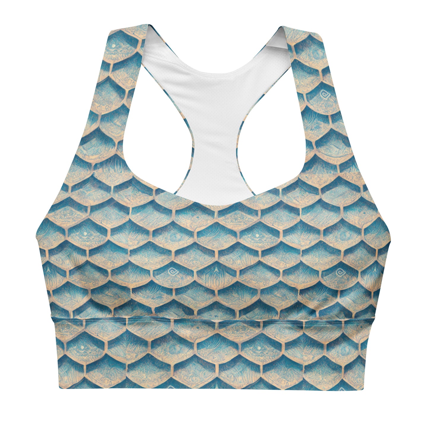 Seafoam Scales Longline sports bra