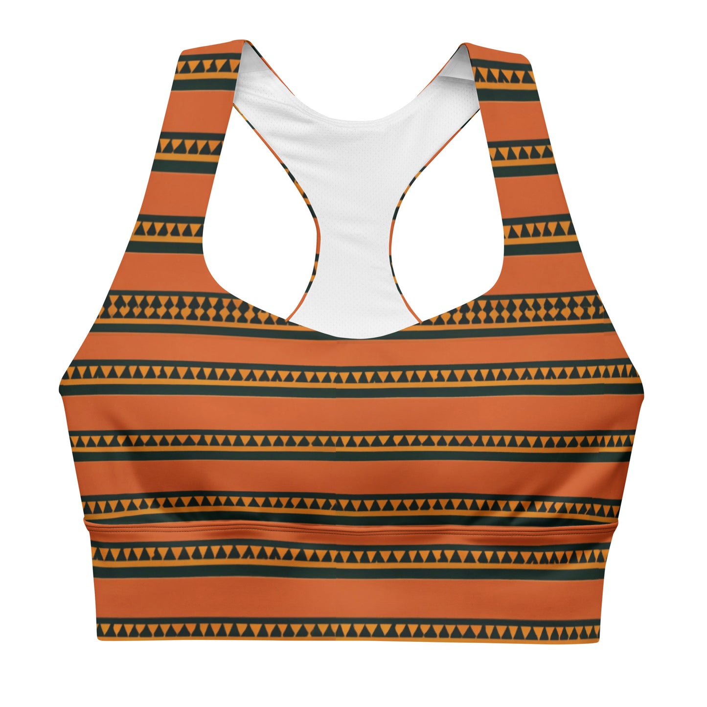 Timbuktu Tangerine Tapestry Longline sports bra