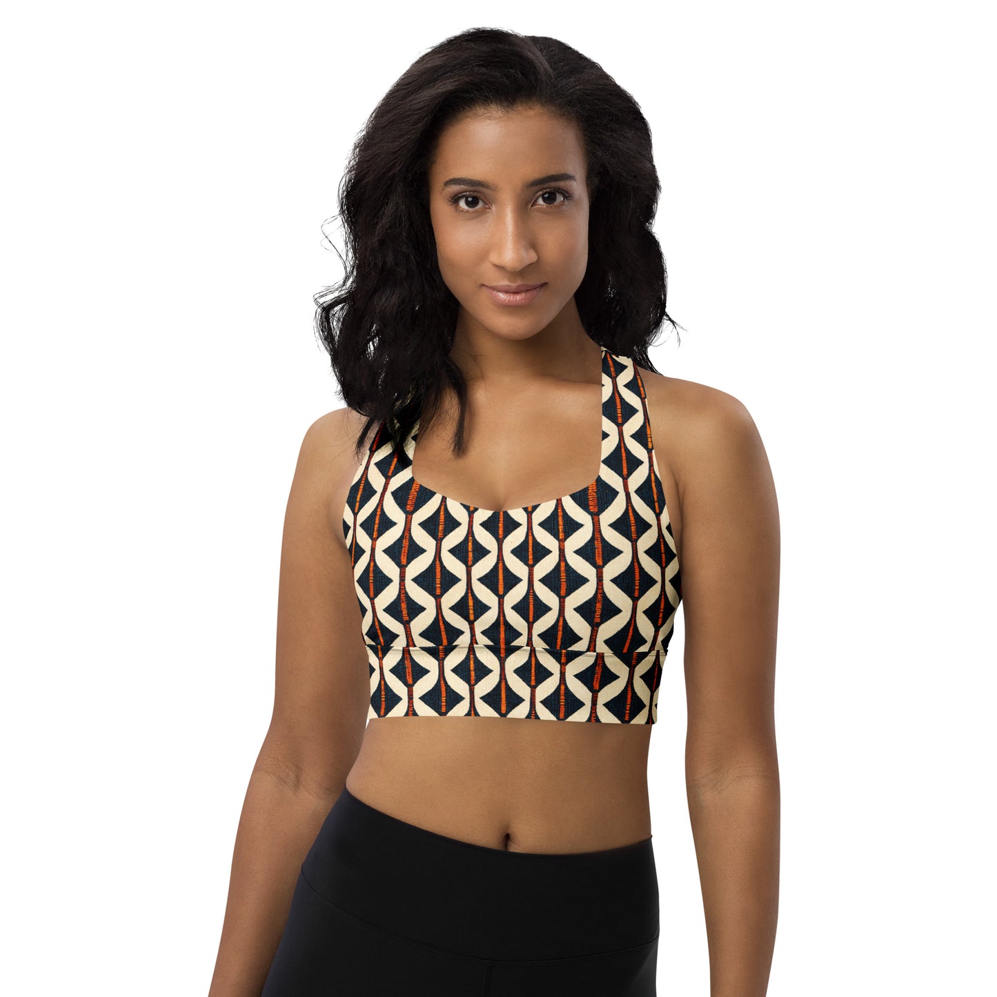 Tribal Tones In Harmony Longline sports bra