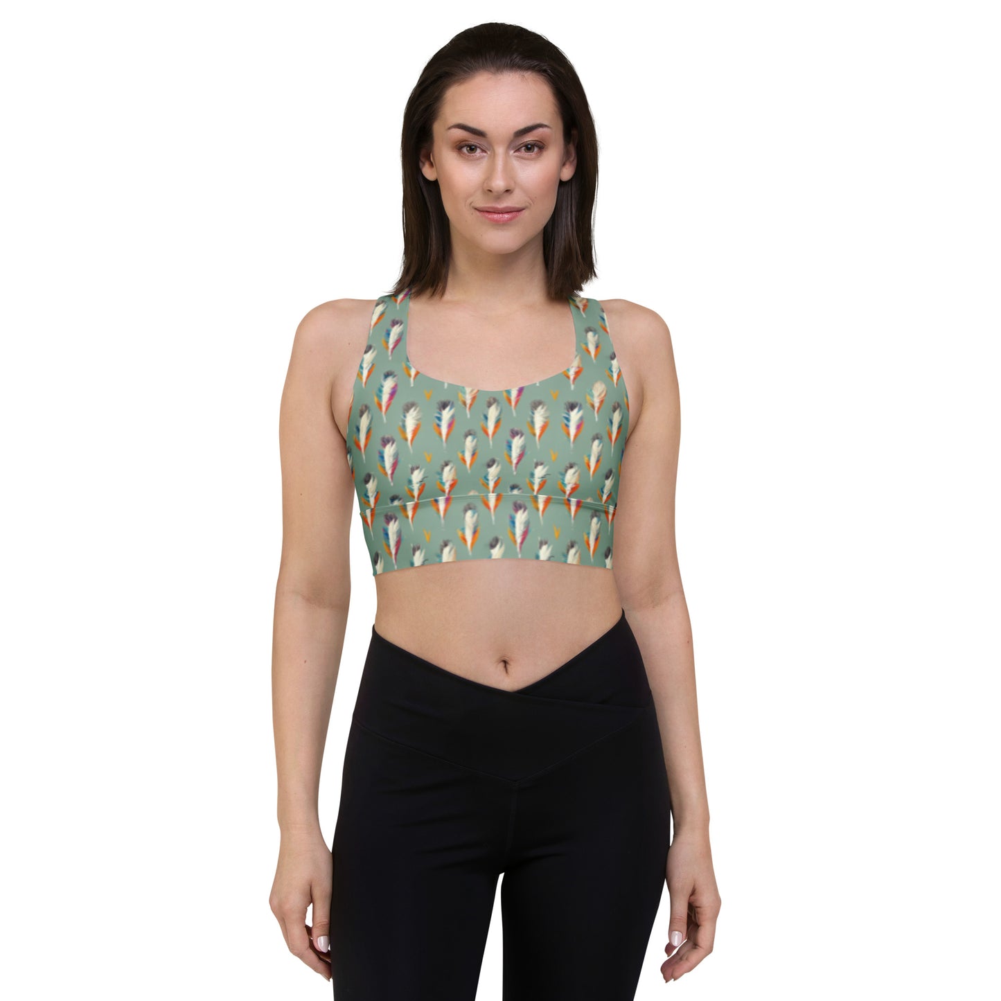 Tropical Birdsong Longline sports bra