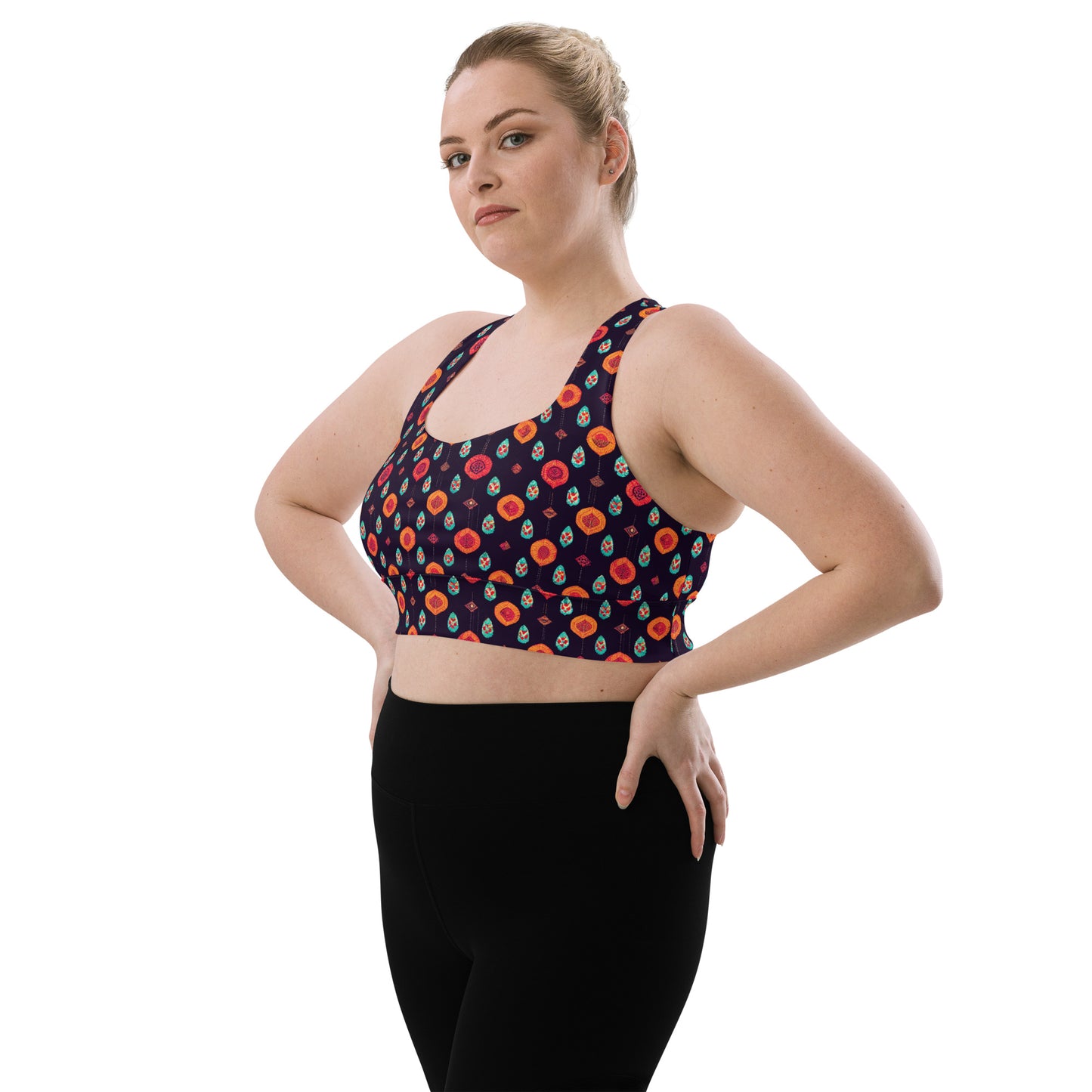 Free Spirited Flora Longline sports bra