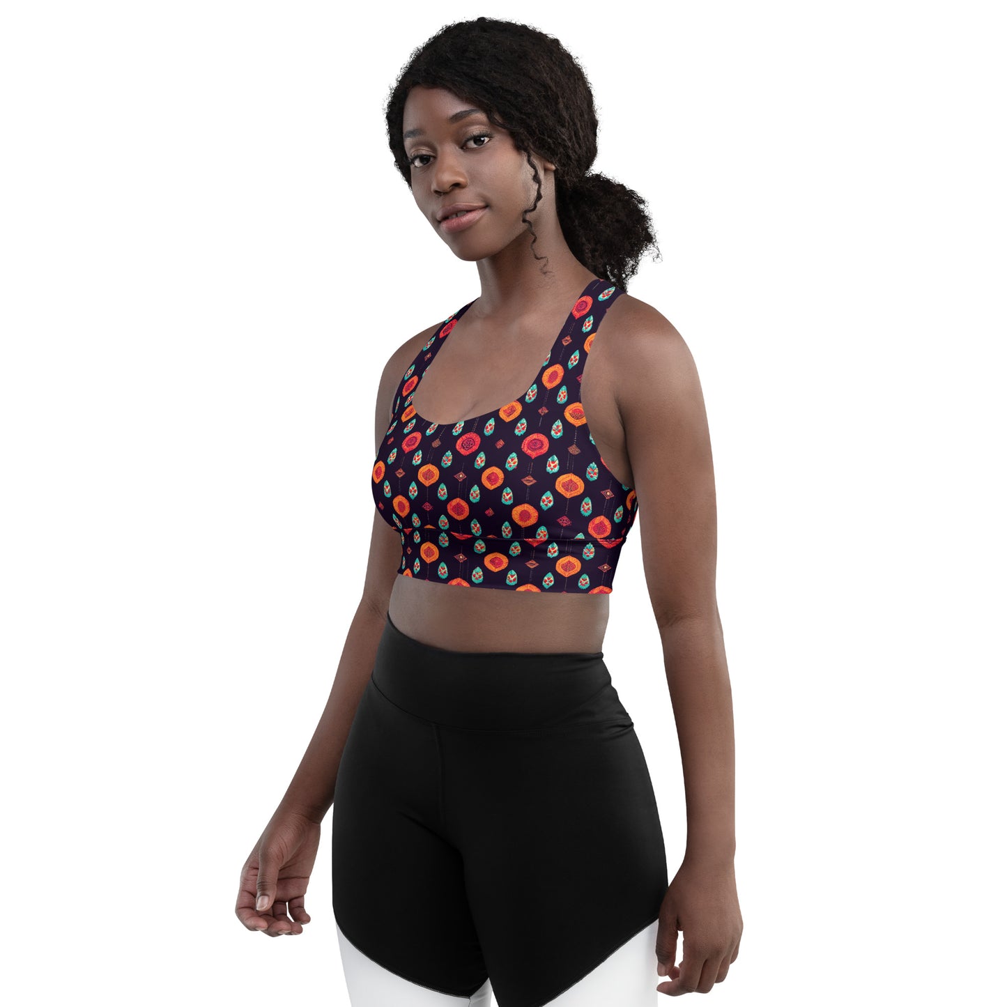 Free Spirited Flora Longline sports bra