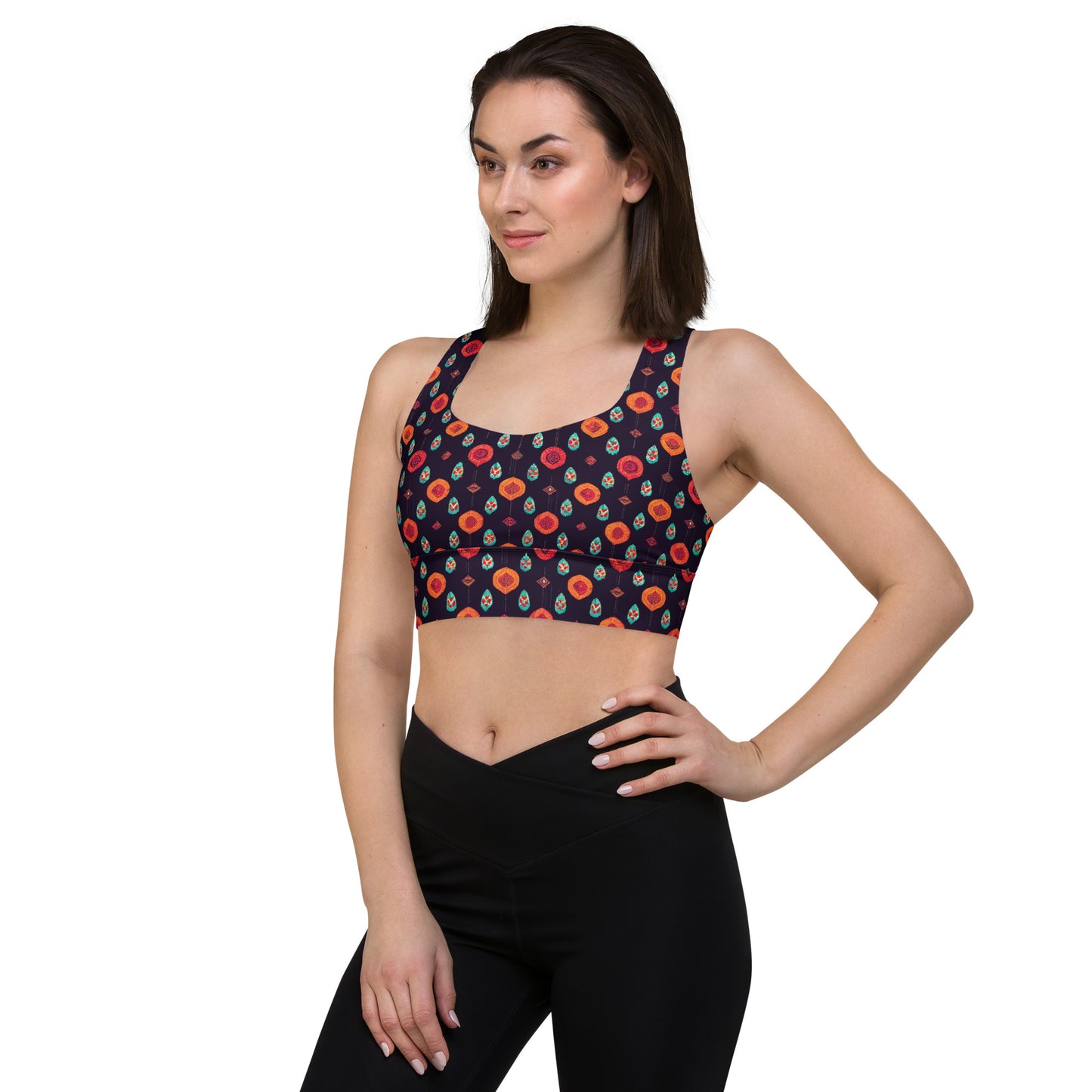 Free Spirited Flora Longline sports bra