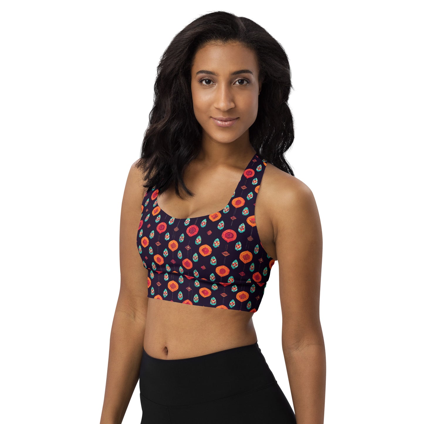 Free Spirited Flora Longline sports bra