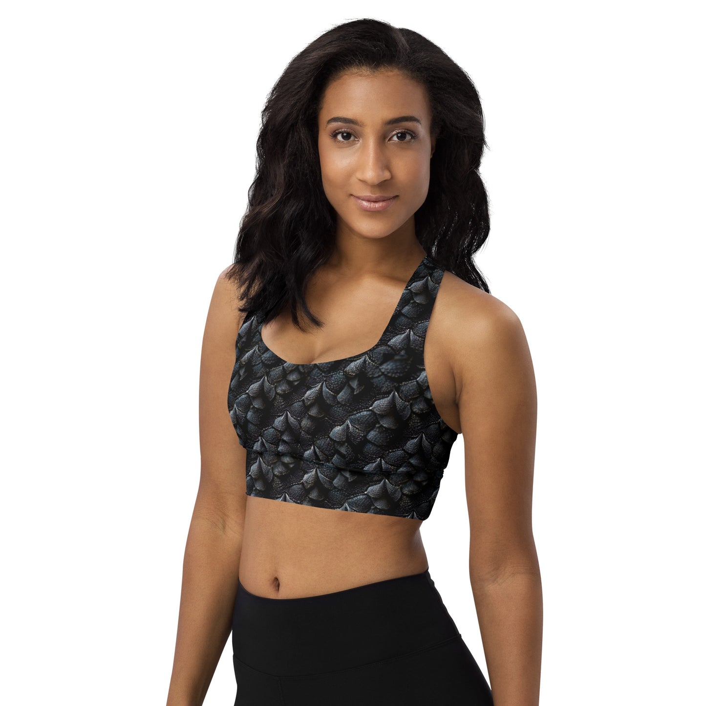 Onyxxor, the Cliff Sentinel Dragon Longline sports bra