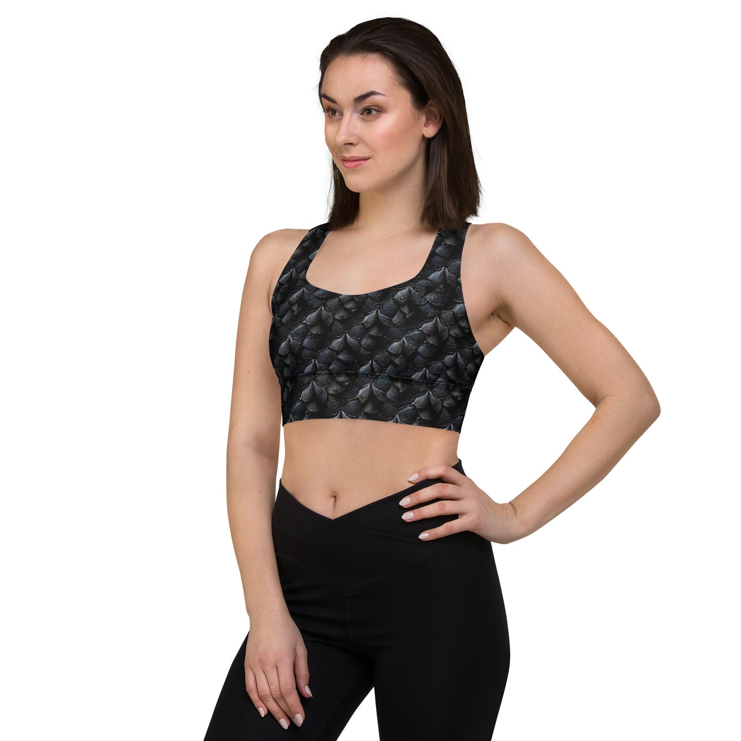 Onyxxor, the Cliff Sentinel Dragon Longline sports bra