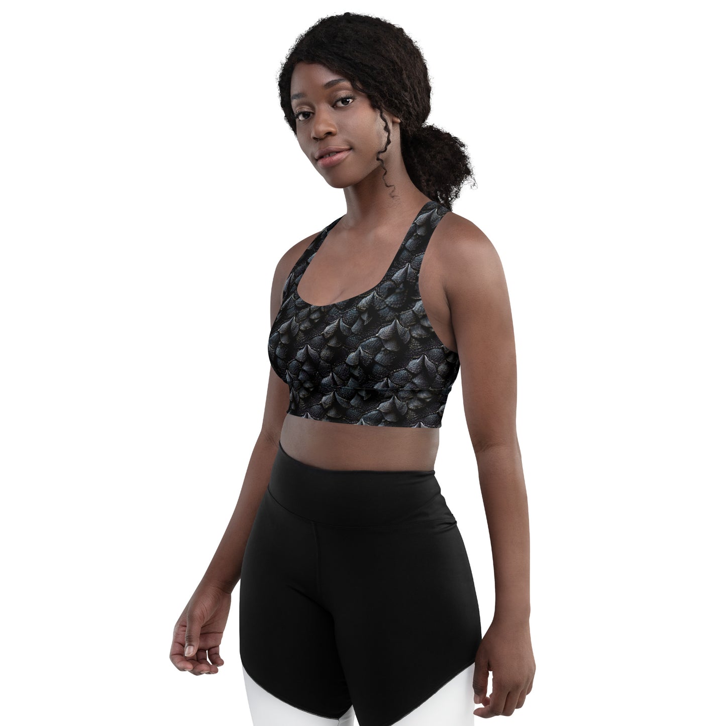 Onyxxor, the Cliff Sentinel Dragon Longline sports bra