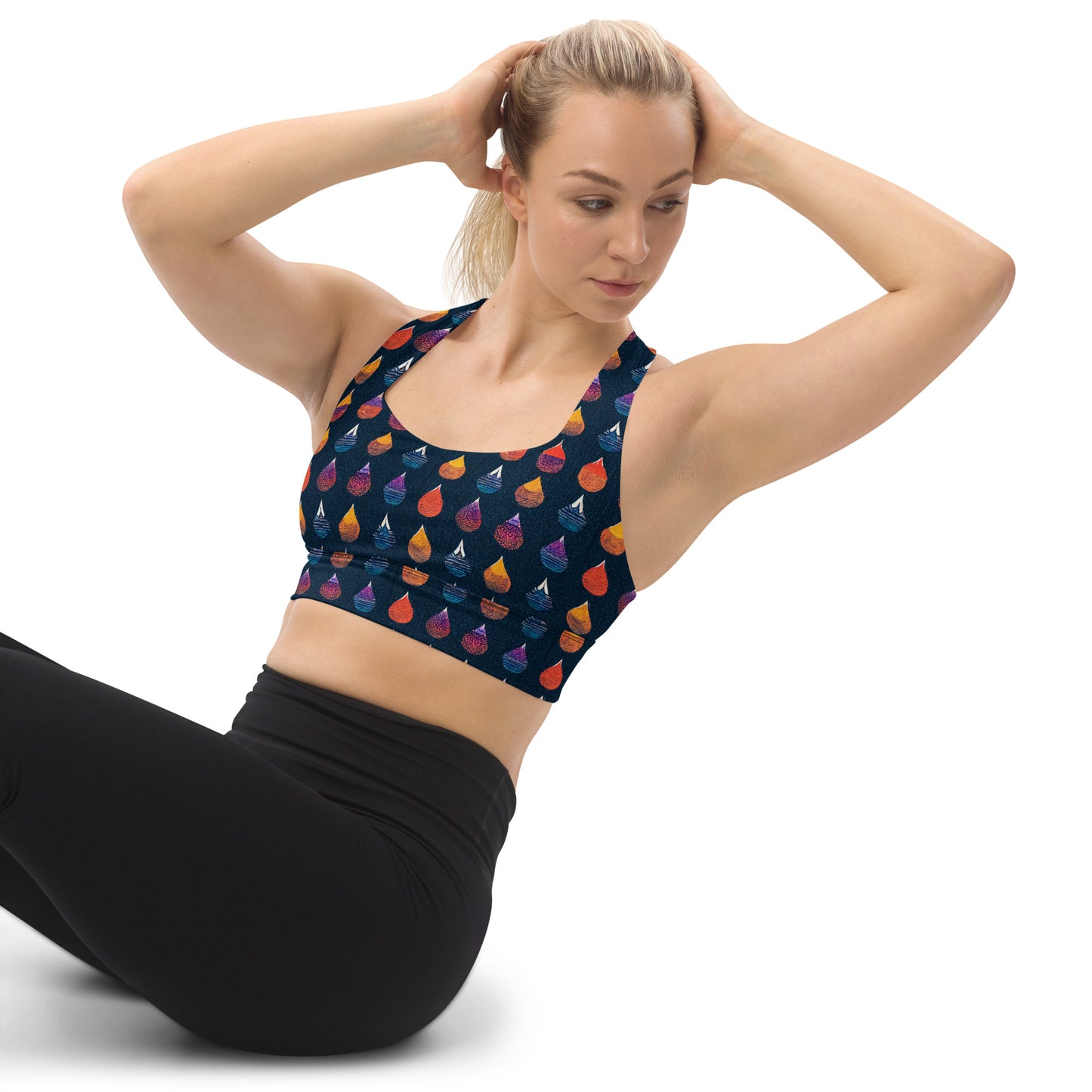 Prismatic Precipitation Longline sports bra