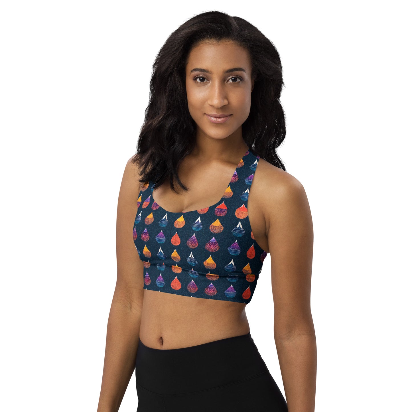 Prismatic Precipitation Longline sports bra