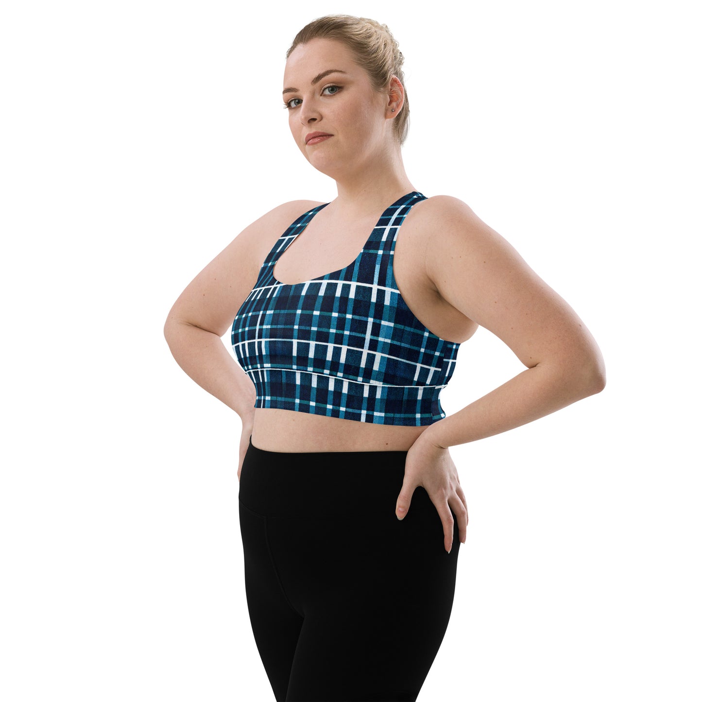 Royal Blue Scottish Heritage Longline sports bra