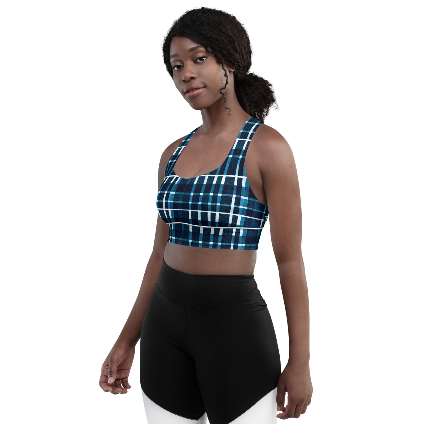 Royal Blue Scottish Heritage Longline sports bra