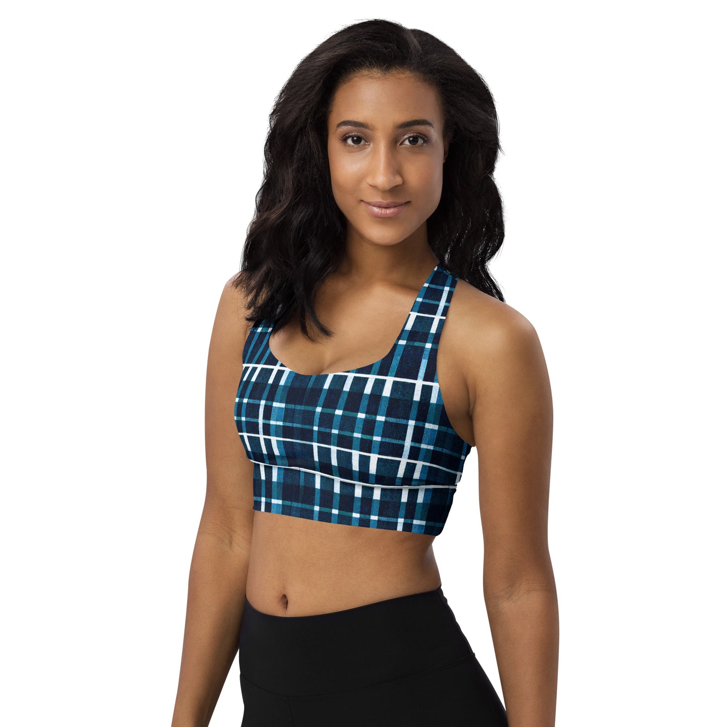 Royal Blue Scottish Heritage Longline sports bra